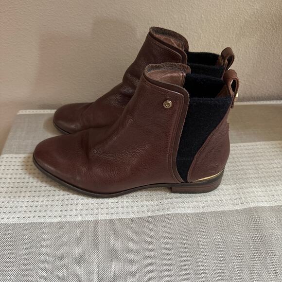 Louise Et Cie Chelsea Boots Brown Leather Pull-On Almond Toe Size 6.5 - Picture 3 of 7